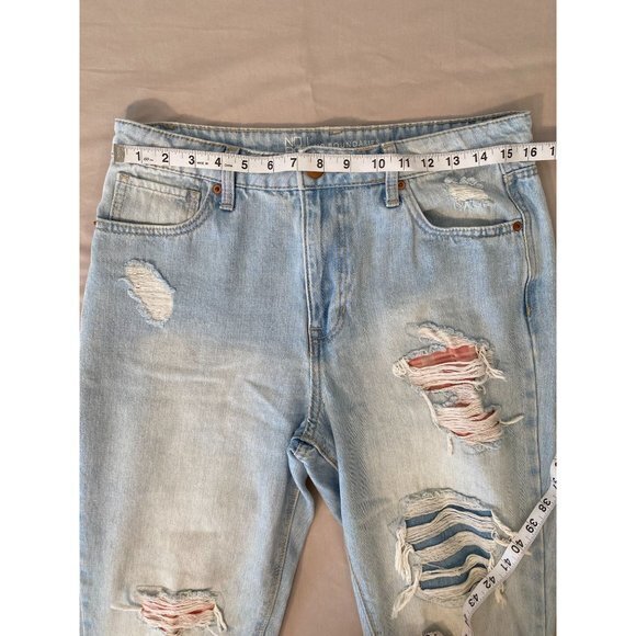 Women's NoBo No Boundaries Distressed Light Denim Jeans Size 11 - Picture 6 of 12